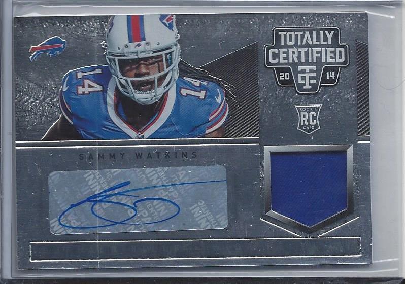 SAMMY WATKINS 2014 TOTALLY CERTIFIED BUFFALO BILLS JERSEY AUTO RC #163