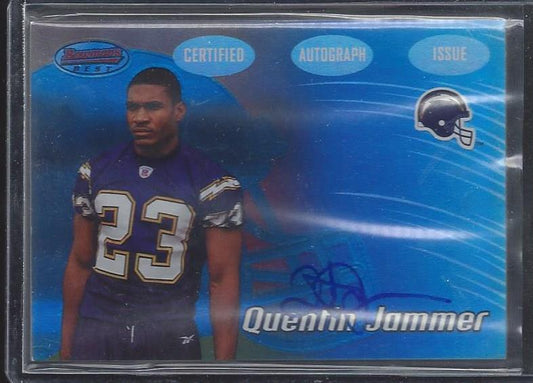 QUENTIN JAMMER 2002 BOWMANS BEST CHARGERS ON CARD AUTO RC #158