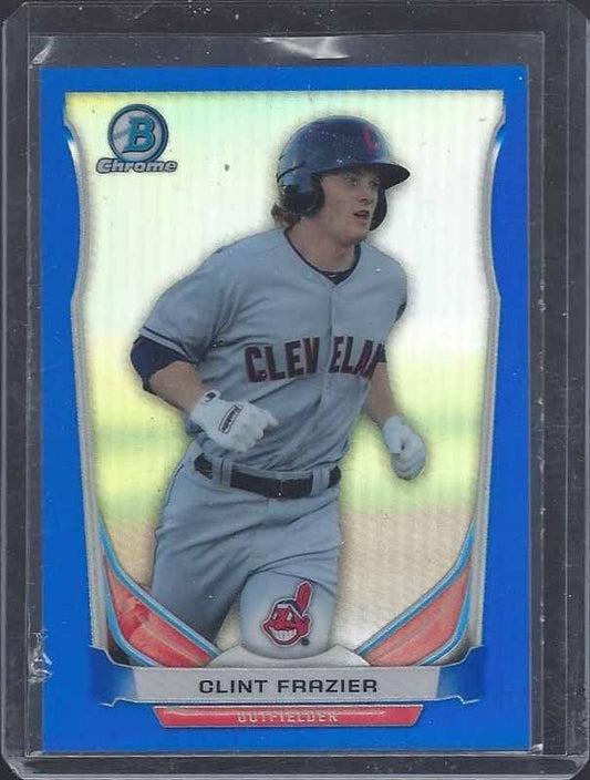 CLINT FRAZIER 2014 BOWMAN CHROME TOP PROSPECTS BLUE REFRACTOR #D 72/399