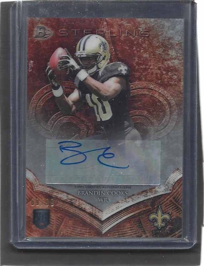BRANDIN COOKS 2014 BOWMAN STERLING COPPER ROOKIE AUTO RC #D 69/99