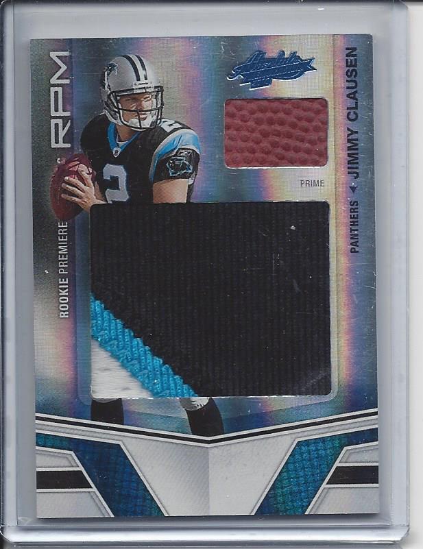 JIMMY CLAUSEN 2010 ABSOLUTE RPM JUMBO 3 COLOR PATCH + BALL RC #D 20/25