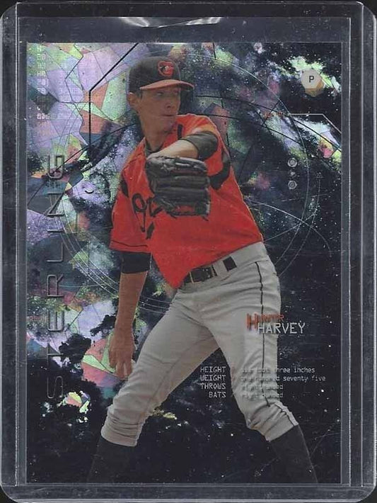 HUNTER HARVEY 2014 BOWMAN STERLING CRACKED ICE BLACK REFRACTOR PROSPECT #D 9/10
