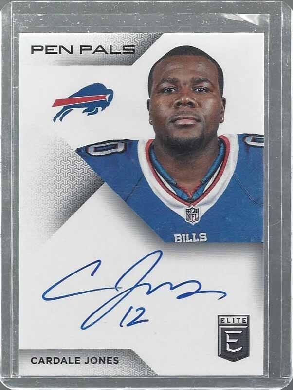 CARDALE JONES 2016 ELITE PEN PALS ON CARD ROOKIE AUTO RC