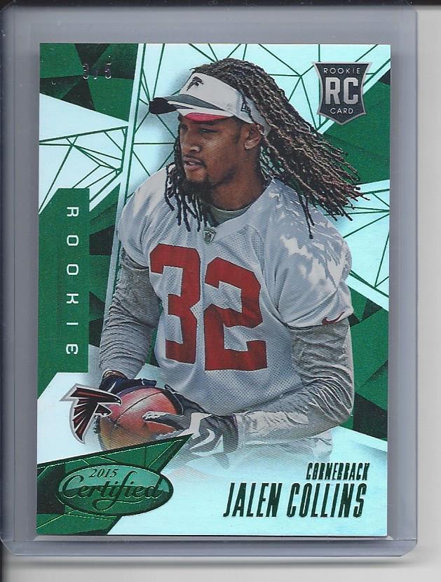 JALEN COLLINS 2015 CERTIFIED EMERALD GREEN FALCONS ROOKIE RC #D 3/5