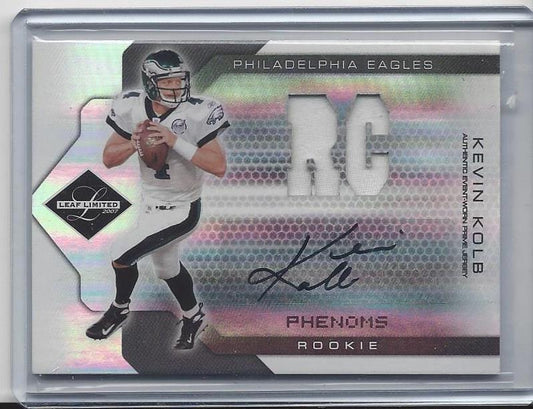 KEVIN KOLB 2007 LEAF LIMITED PHENOMS PATCH AUTO RC #D 77/99