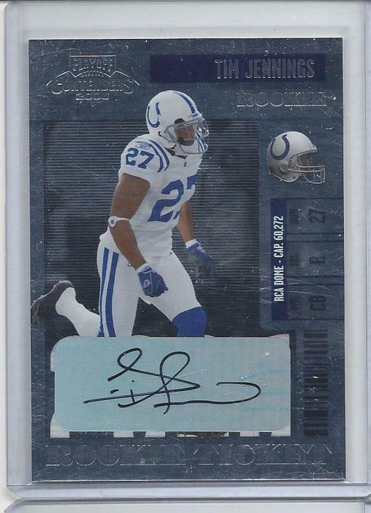 TIM JENNINGS 2006 PLAYOFF CONTENDERS ROOKIE TICKET BEARS TRUE RC AUTO #124