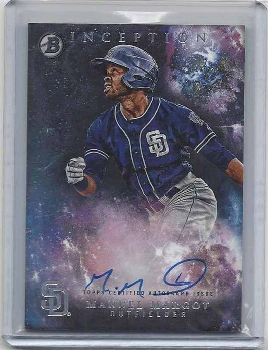 MANUEL MARGOT 2016 BOWMAN INCEPTION PADRES PROSPECT ON CARD AUTO