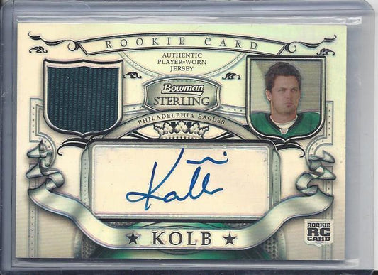 KEVIN KOLB 2007 BOWMAN STERLING REFRACTOR JERSEY AUTO RC #D 41/199