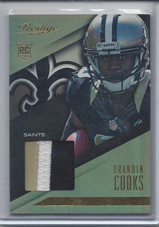 BRANDIN COOKS 2014 PRESTIGE 3 COLOR SAINTS PATCH RC