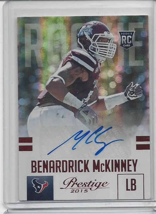 BENARDRICK McKINNEY 2015 PRESTIGE TEXANS FOIL ROOKIE AUTO RC #208