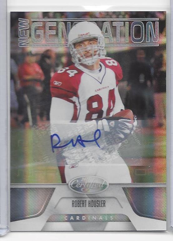 ROB HOUSLER 2011 CERTIFIED NEW GENERATION MIRROR SILVER PLATINUM AUTO RC #D 8/25