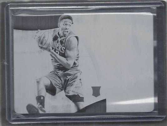 JABARI PARKER 2014-15 IMMACULATE DUAL MEMORABILIA BLACK PRINTING PLATE RC #D 1/1