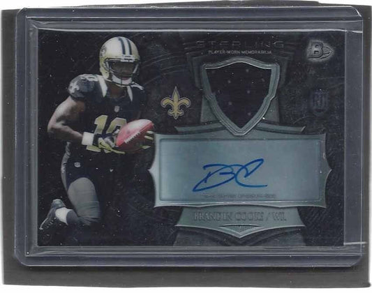 BRANDIN COOKS 2014 BOWMAN STERLING ROOKIE JERSEY AUTO RC