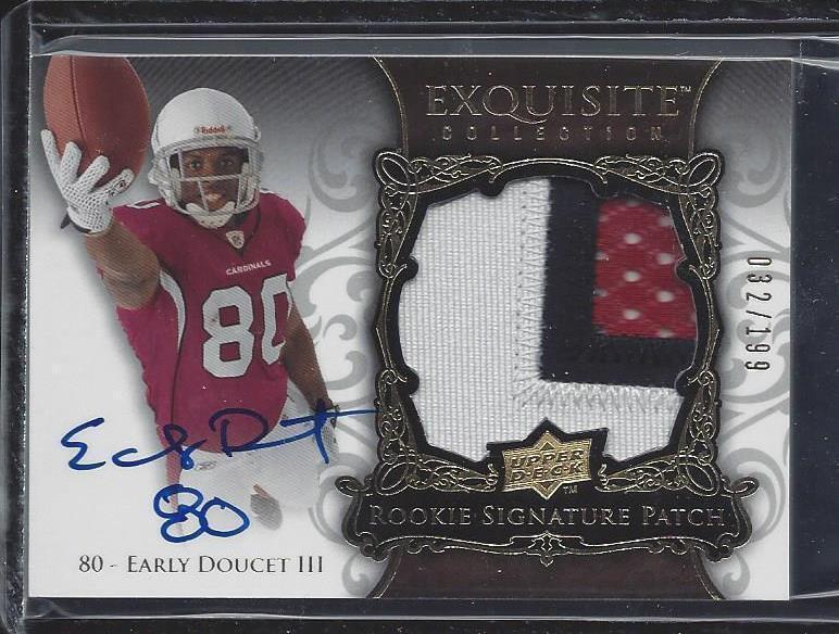 EARLY DOUCET 2008 UD EXQUISITE MULTI COLOR RPA PATCH AUTO RC #D 32/199