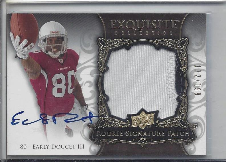 EARLY DOUCET 2008 UD EXQUISITE MULTI COLOR RPA PATCH AUTO RC #D 32/199