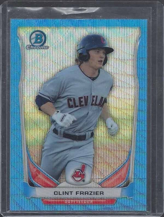 CLINT FRAZIER 2014 BOWMAN CHROME TOP PROSPECTS BLUE WAVE REFRACTOR #11