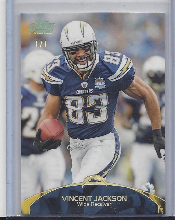 VINCENT JACKSON 2011 TOPPS PRIME GOLD HOLOFOIL BASE TRUE #D 1/1