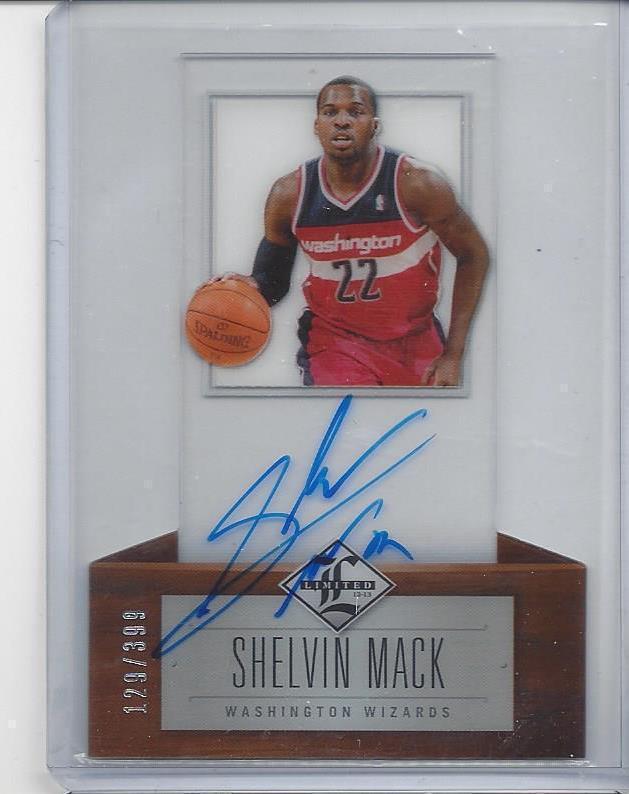SHELVIN MACK 2012-13 LIMITED ACETATE DIE CUT ON CARD AUTO RC #D 129/399