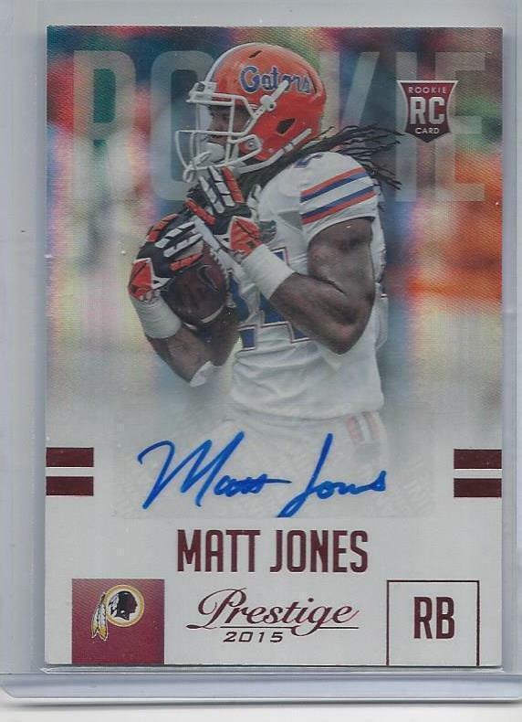 MATT JONES 2015 PRESTIGE RED FOIL REDSKINS FLORIDA ROOKIE AUTO RC #267