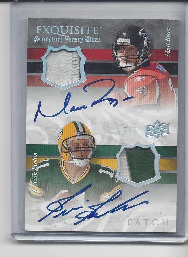 1/1 MATT RYAN BROHM 2008 EXQUISITE RAINBOW JERSEY ON CARD AUTO RC #D 2/5 JRSY #2