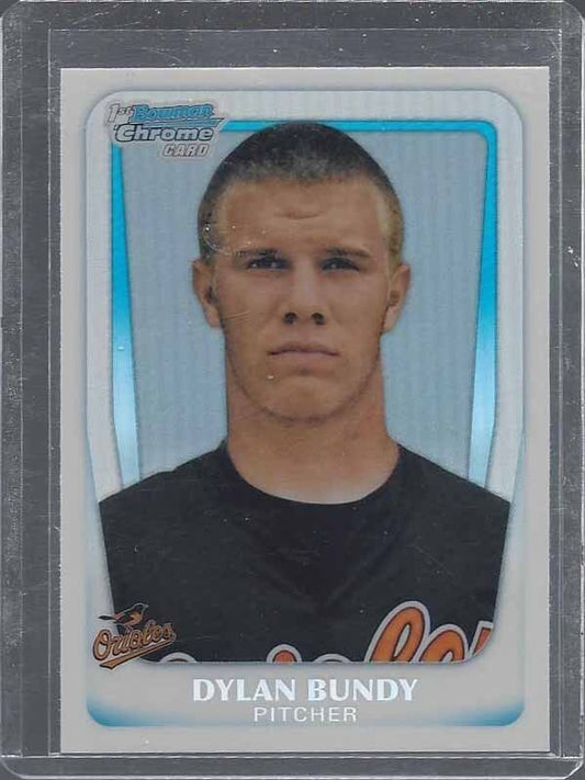 DYLAN BUNDY 2011 BOWMAN CHROME DRAFT 1ST PROSPECT REFRACTOR #18
