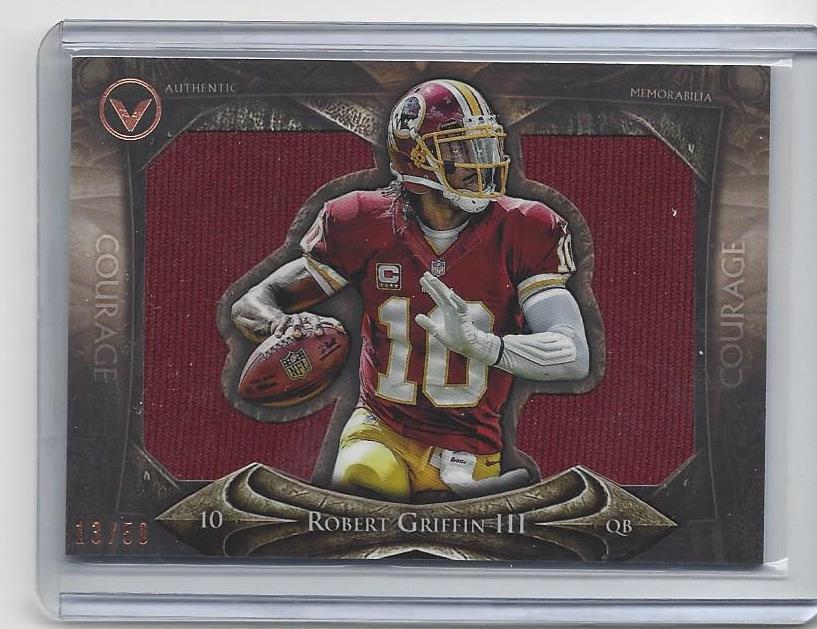 ROBERT GRIFFIN III 2014 TOPPS VALOR REDSKINS JUMBO JERSEY #D 13/50
