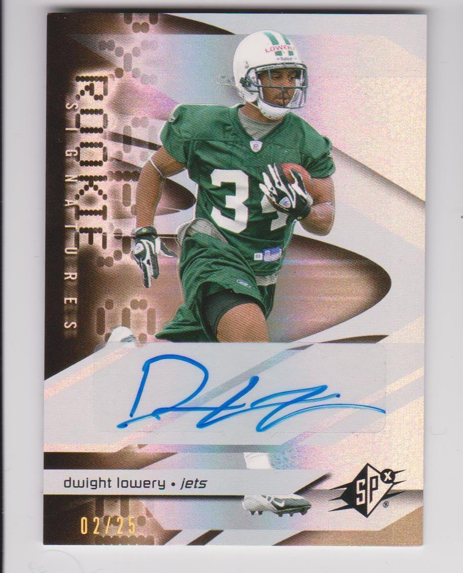 DWIGHT LOWERY 2008 SPX ROOKIE SIGNATURES SPECTRUM GOLD AUTO RC #D 2/25