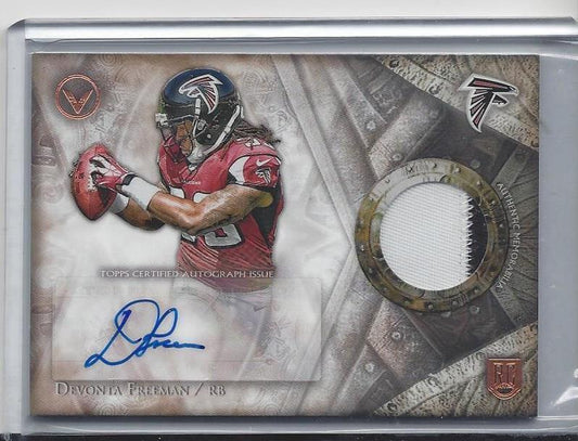 DEVONTA FREEMAN 2014 TOPPS VALOR 2 COLOR FALCONS ROOKIE PATCH AUTO RC