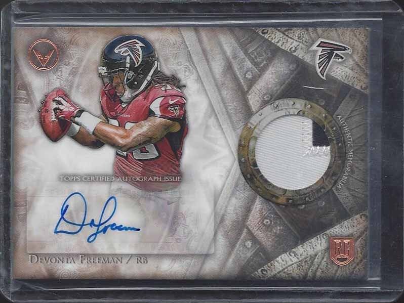 DEVONTA FREEMAN 2014 TOPPS VALOR 2 COLOR FALCONS ROOKIE PATCH AUTO RC
