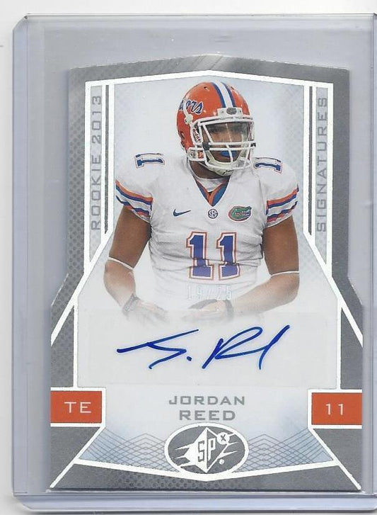 JORDAN REED 2013 SPX SPECTRUM DIE CUT REDSKINS FLORIDA ROOKIE AUTO RC #D 19/25