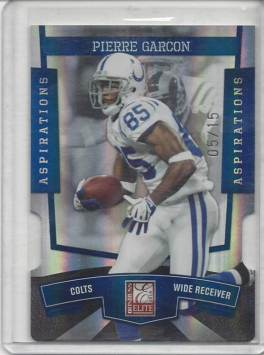 PIERRE GARCON 2010 DONRUSS ELITE ASPIRATIONS BLUE DIE CUT #D 5/15
