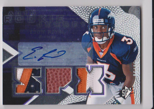 EDDIE ROYAL 2008 SPX SPECTRUM TRIPLE PATCH BALL PATCH AUTO RC #D 6/25