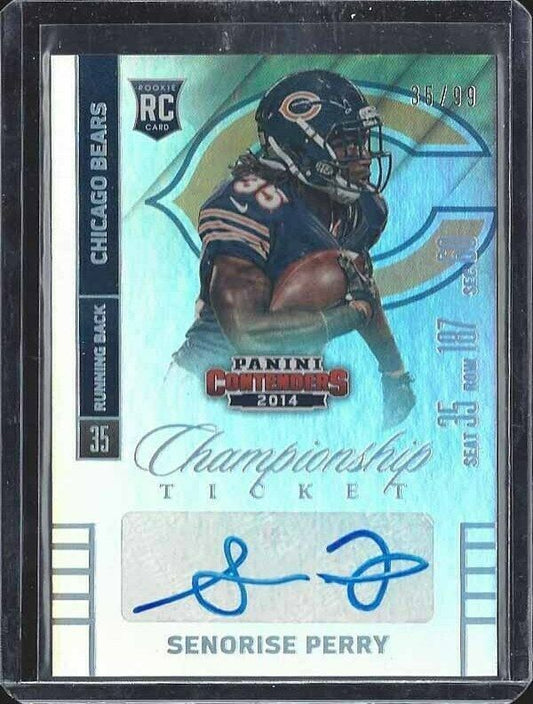 SENORISE PERRY 2014 CONTENDERS CHAMPIONSHIP TICKET VARIATION AUTO RC #D 1/99
