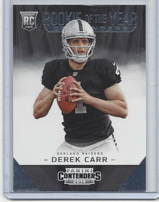 DEREK CARR 2014 PANINI CONTENDERS ROOKIE OF THE YEAR ROY INSERT RC #2