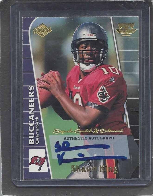 SHAUN KING 1999 COLLECTORS EDGE SIGNED SEALED DELIVERED ON CARD AUTO RC #D 17/46