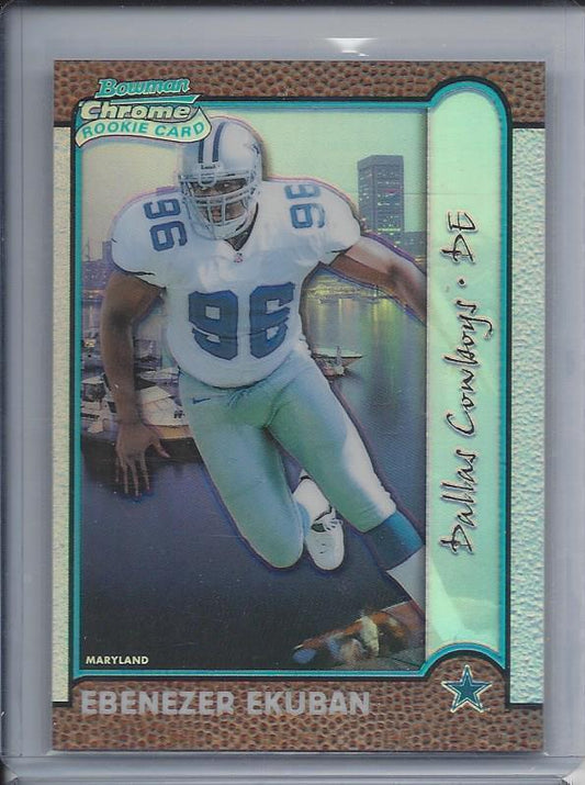 EBENEZER EKUBAN 1999 BOWMAN CHROME INTERSTATE GOLD REFRACTOR RC #D 98/100