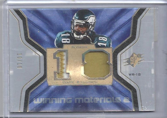 DONTE STALLWORTH 2007 SPX WINNING MATERIALS GOLD DUAL PATCH #D 10/10