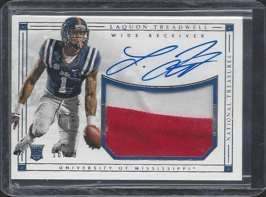 LAQUON TREADWELL 2016 NATIONAL TREASURES JUMBO RPA PATCH AUTO RC #D /99