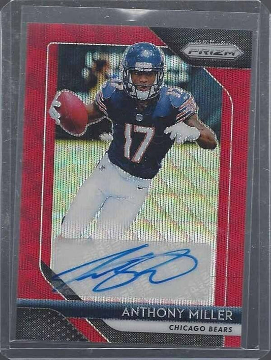 ANTHONY MILLER 2018 PANINI PRIZM RED WAVE PRIZMS BEARS AUTO RC #D 145/199