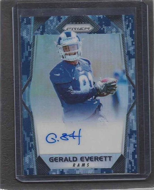 GERALD EVERETT 2017 PANINI PRIZM CAMO PRIZMS RAMS ROOKIE AUTO RC #D 4/25