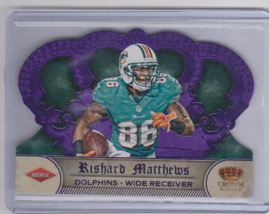 RISHARD MATTHEWS 2012 CROWN ROYALE PURPLE DIE CUT RARE RC #D 8/25