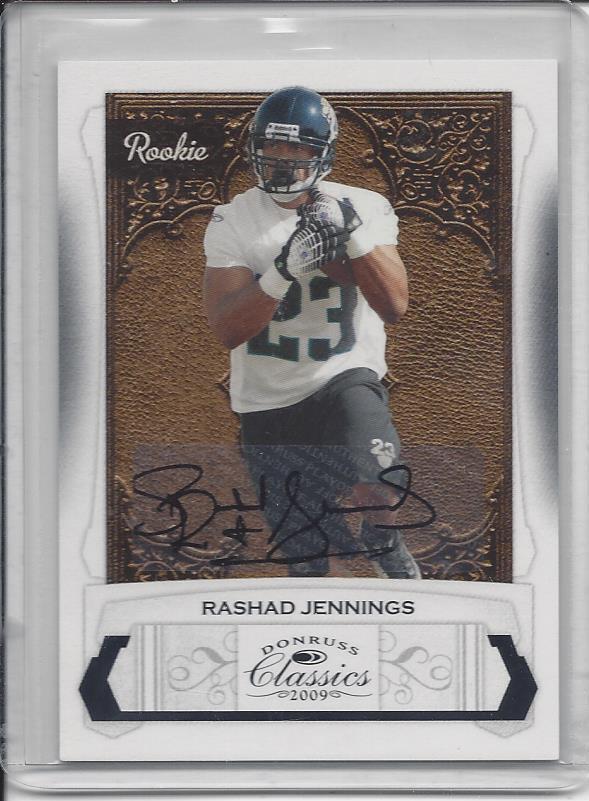 RASHAD JENNINGS 2009 DONRUSS CLASSICS AUTO RC #D /499