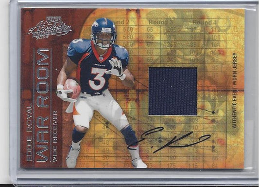 EDDIE ROYAL 2008 ABSOLUTE WAR ROOM JERSEY AUTO RC #D 10/25