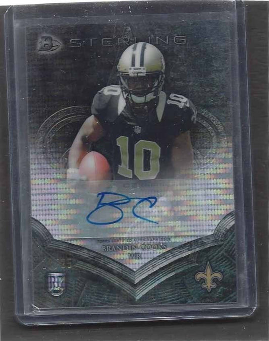 BRANDIN COOKS 2014 BOWMAN STERLING PULSAR REFRACTOR ROOKIE AUTO RC #D 11/25
