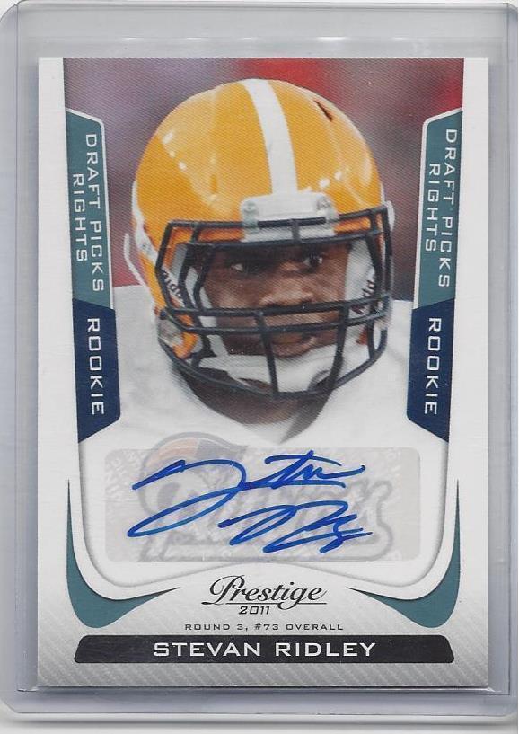 STEVAN RIDLEY 2011 PRESTIGE DRAFT PICKS RIGHTS LSU AUTO RC #D 551/599