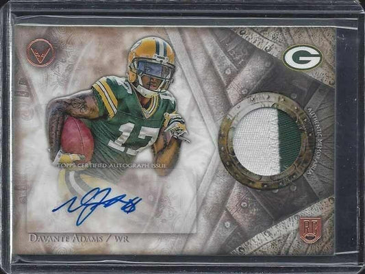DAVANTE ADAMS 2014 TOPPS VALOR 2 COLOR PATCH PACKERS ROOKIE AUTO RC