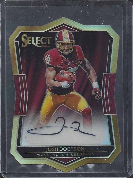 JOSH DOCTSON 2016 SELECT COPPER DIE CUT PRIZM REFRACTOR ROOKIE AUTO RC #D 44/49