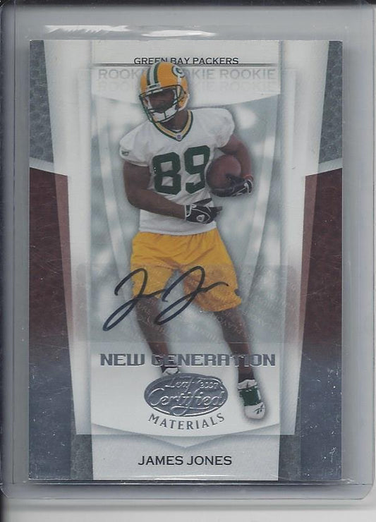 JAMES JONES 2007 CERTIFIED NEW GENERATION PACKERS ROOKIE AUTO RC #D /399
