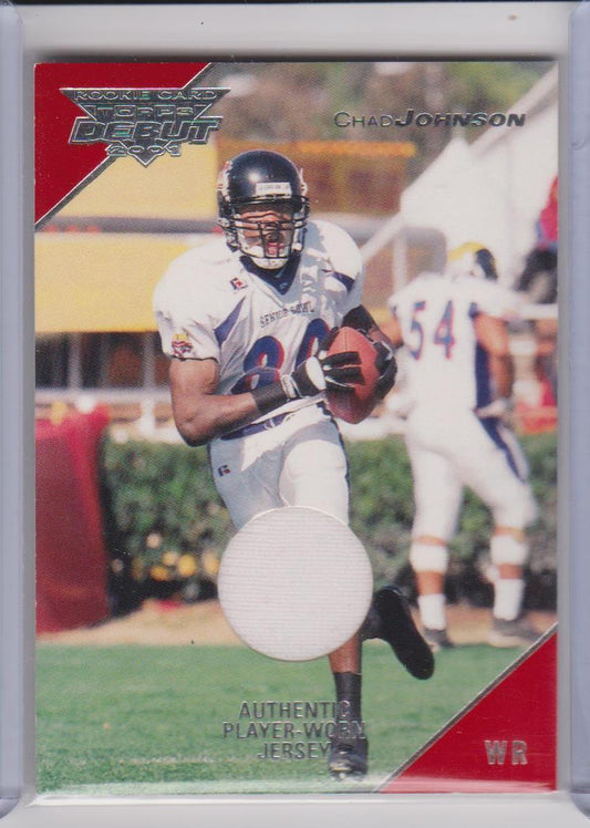 CHAD JOHNSON 2001 TOPPS DEBUT GAME USED JERSEY RC #D 313/999