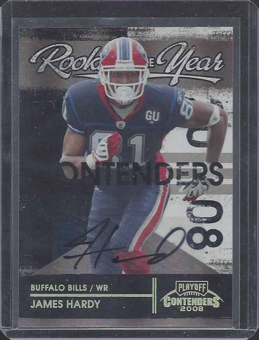 JAMES HARDY 2008 PLAYOFF CONTENDERS ROOKIE OF THE YEAR ROY AUTO RC #D 21/25